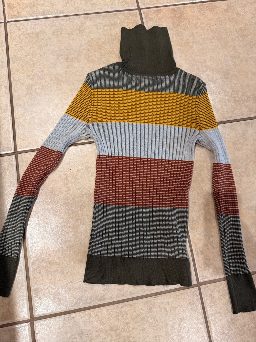 Almost Famous Multicolor Striped Turtleneck Sweater